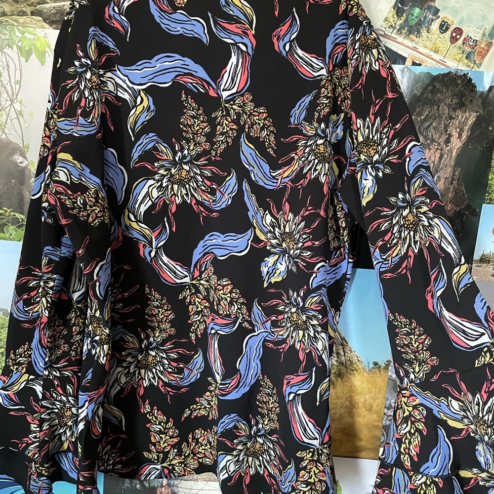 Peru Bohemian floral long sleeve shirt